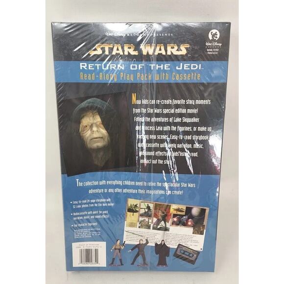 1997 Star Wars Return of the Jedi Figures 3-pack Read Along Book & Cassette SW2 - Picture 4 of 4